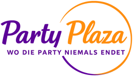 Party Plaza Logo lila orange